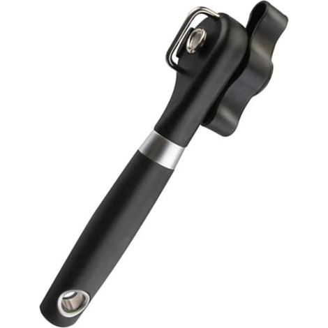 Ouvre-boîte manuel de sécurité en acier inoxydable, ouvre les boîtes rapidement et en toute sécurité, sans bords tranchants (1/5)