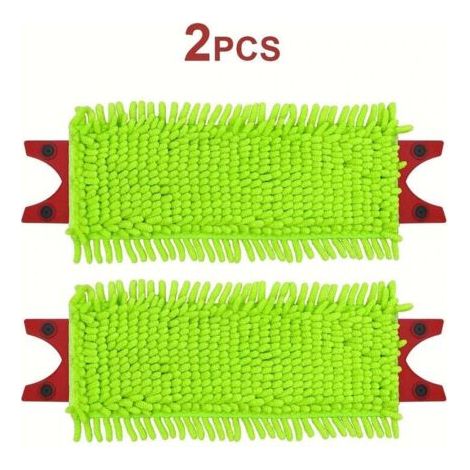 Green Mobility-Lot de 2 lingettes de rechange épaisses en chenille , compatibles avec le balai Velida Ultramat 2. Lavables en profondeur et réutilisables. (1/4)