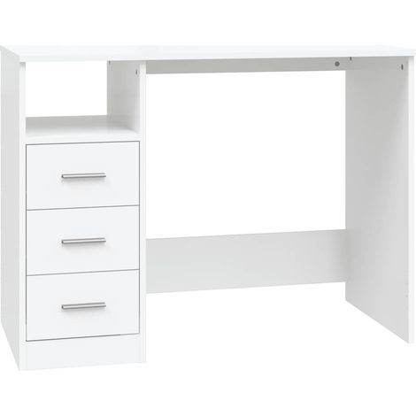 Maison Exclusive - Schreibtisch mit Schubladen Weiß 102x50x76 cm