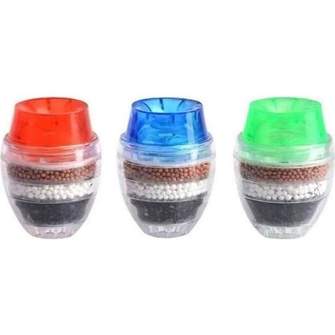 Filtro per rubinetto da cucina, filtro purificatore per rubinetto domestico in bambù e antracite, purificatore a penetrazione per rubinetto, 4 cm × 3 cm × 6 cm (colore casuale) (1/5)