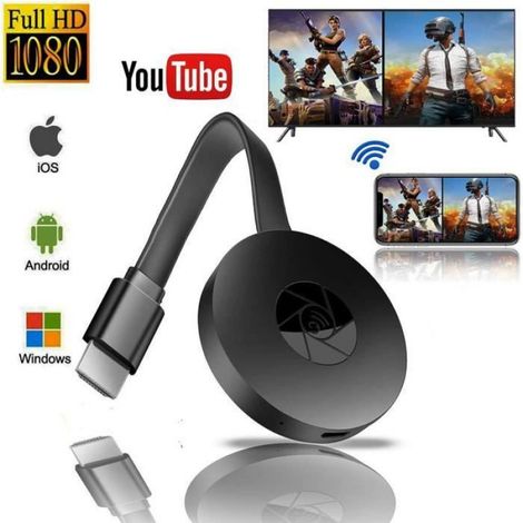 TV Digital HDMI Media Streamer vidéo pour Google Chromecast 2 Noir (1/4)