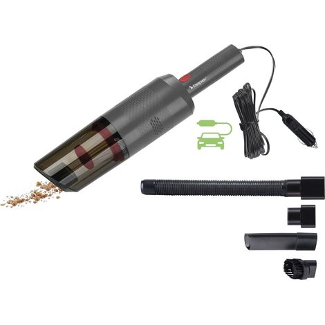 BEPER P202ASP402 Aspirabriciole per auto, 75W, Aspirapolvere a Mano con Spina per Auto, Accessori Inclusi, Cavo da 3 Metri, Serbatoio da 0.35L e Filtro HEPA Lavabile, Grigio (1/4)