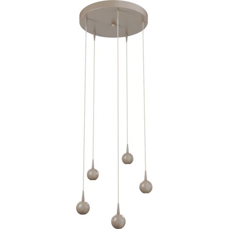 Lampe suspendue à 5 lumières Talana terra beige Ø 35cm DTW - 2412-36-36-35-5 (1/3)