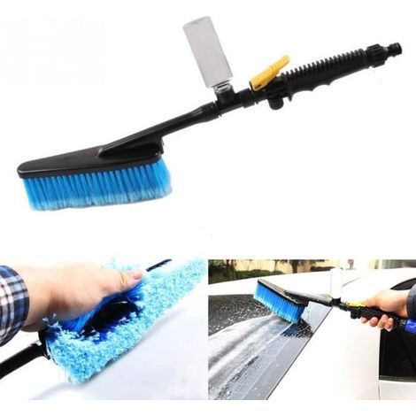 Brosse de lavage de voiture Auto Extérieure Rétractable Longue Poignée Interrupteur De Débit D\'eau Mousse Bouteille De Voiture Bross-Ywey (1/4)