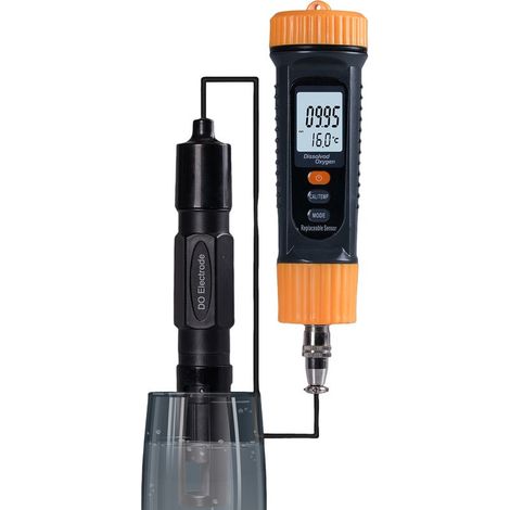 Professionelles, tragbares Oximeter mit ATC, Testkit für gelösten Sauerstoff 0,0–20,0 mg/l für Aquarium, Teich und Schwimmbad (1/5)