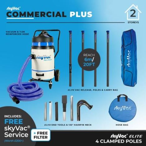 SKYVAC Commercial 75 Plus with 4 Poles