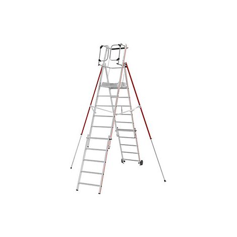 Escalera de plataforma de aluminio  modelo telescópico  6 - 10