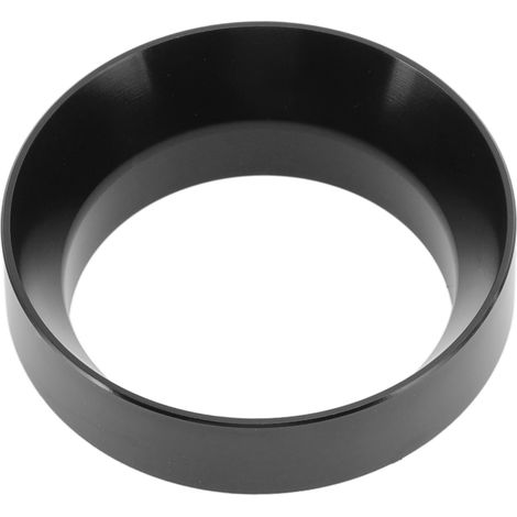 Entonnoir doseur 51 mm anti-poudre, en alliage d'aluminium, avec anneaux de dosage universels et aimantés, pour la maison et les cafés (noir). (1/5)