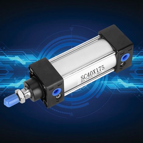 Vérin pneumatique double effet SC40, composants standard en alliage d'aluminium SC40x175 (1/5)