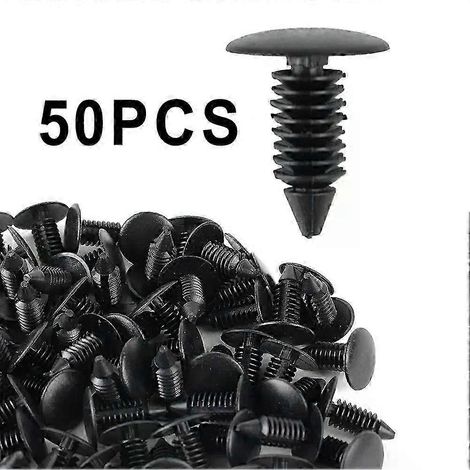 50 clips de fixation pour voiture, pare-chocs, ailes, protections, rivets en plastique, goupilles à pression, trou de 8 mm, références 1605396, 1595864 et 6030441. Accessoire auto - JXLGV (1/5)