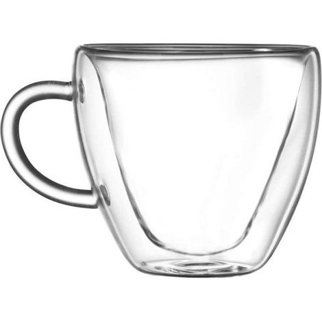 CaféTasse en verre en forme de coeur amour Couple tasses Double paroi tasse en verre résistant à la chaleur thé bière - Type S (1/5)