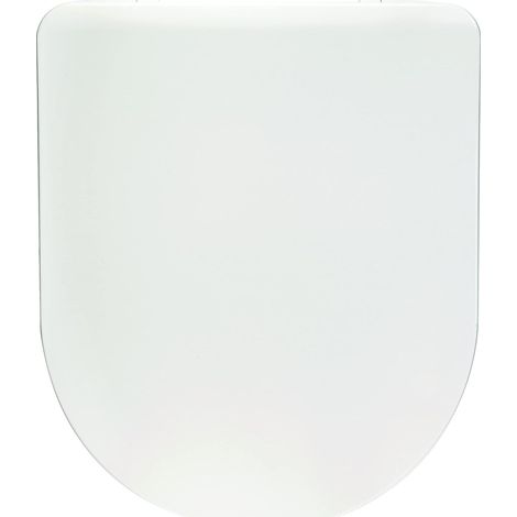 Wirquin – Abattant WC thermodur extra plat blanc – Descente assistée – Antibactérien – S’adapte aux cuvettes en D – Testé 20 000 cycles (1/9)