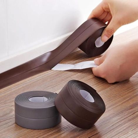 Rotolo di sigillante adesivo (marrone) Spessore 3,8 cm - Lunghezza 3,2 m - Marrone - Sigillatura perfetta