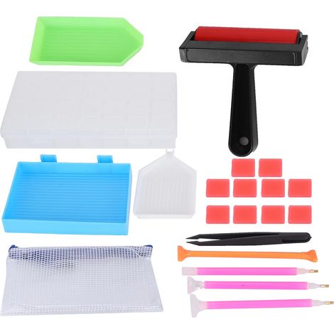 Kit de 21 outils de peinture diamant 5D pour adultes et enfants, accessoires de bricolage créatif, fournitures d'art DIY (1/5)