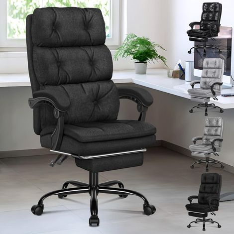Ergonomischer Bürostuhl mit Fußstütze, Netzstuhl, Hohe (1/5)