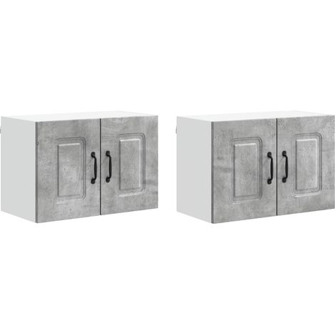 Maison Exclusive - Pannello lavastoviglie Kalmar 2 pcs Grigio cemento