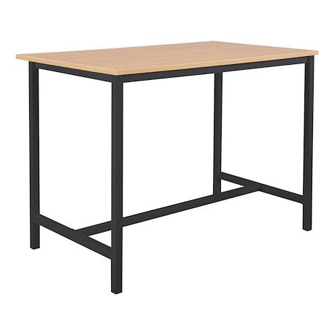 Table haute Swap L140 x H 110 x P 80 cm chêne clair - anthracite - Maxiburo