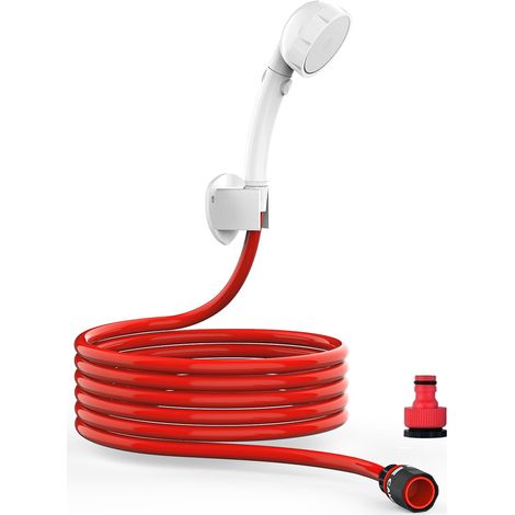 Pommeau de Douche Haute Pression avec Tuyau Rallonge de 3,5 m, SH12 (1/5)