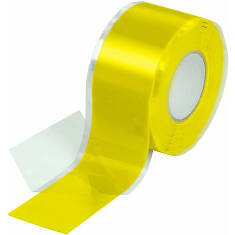 Ruban en silicone auto-fusionant, ruban isolant et bande d'étanchéité, 25 mm1.5m, jaune (1/4)