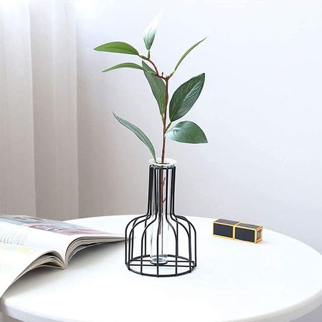 Vases en fer pour plantes hydroponiques, petites bouteilles dorées modernes pour décoration de table, mariage et intérieur