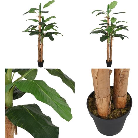 Bananenbaum Künstlich 19 Blätter 180 cm Grün - Tropische Pflanze - Kunstbaum (1/5)