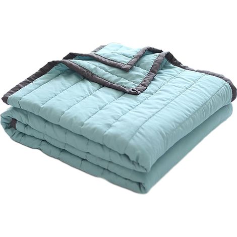 Kühlende Schlafdecke für den Sommer, Eisseide, maschinenwaschbar, absorbiert Wärme, verhindert Nachtschweiß, leicht, tragbar, für Sofa und Wohnzimmer, Ganzjahresbettwäsche, Bettdecke (1/5)