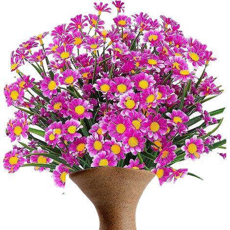 Fake Daisy Artificielles Extérieur Résistantes Aux UV Fleurs Artificielles Résistantes Aux UV Pour Jardin Intérieur Et Extérieur, Jardinière, Balconnière Et Décoration Maison (1/5)
