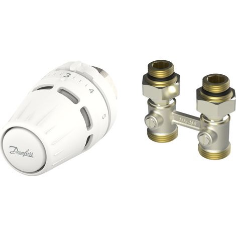 Conjunto termostático Danfoss con cabezal Regus M30x1,5 + RLV-KB 1/2 pulgada recto