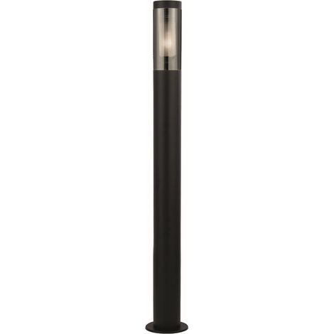 Außenleuchte Stehleuchte Pollerlampe E27 Hof Edelstahl schwarz rauch H 90 cm (1/4)