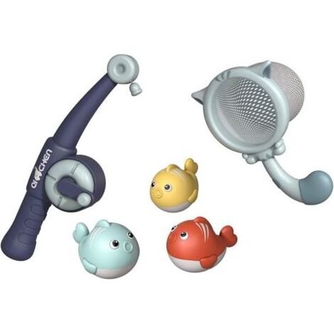 5 pièces Jouets de Baignoire, Jouets de Bain, Ensemble de Jouets d'eau, Magnifique Jouet de Baignoire, Jouets d'eau Ensemble de pêche pour Enfants avec Filet de pêche pour 1 2 3 4 5 Jours (1/5)