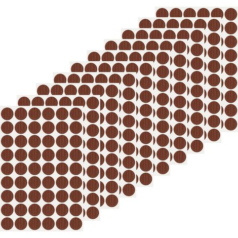 540 Pcs Cache-Trous Auto-Adhésifs Dia. 21mm/0.8" Bois Rouge Foncé (1/5)