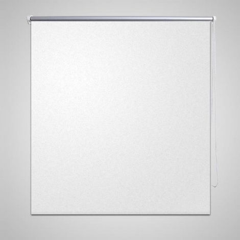 vidaXL Store enrouleur occultant 144,4 x 175 cm, largeur du tissu 140 cm, blanc