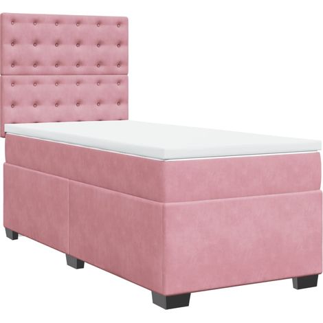 Maison Exclusive - Boxspringbett mit Matratze Rosa 80x200 cm Samt