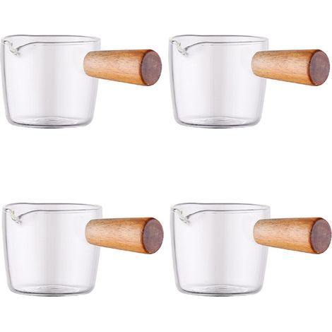 4 Pcs Sauce Plat avec Poignée Trempage Bol En Verre Bols Sauce Plat Assaisonnement Plat Soucoupe Apéritif Assiettes Vaisselle Cuisine Outil (1/4)