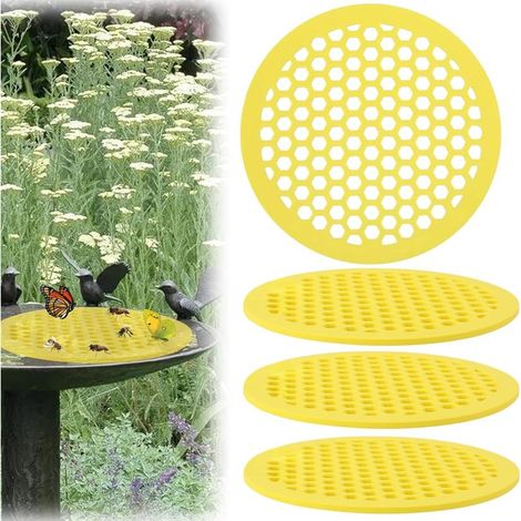 Distributeur D'eau pour Abeilles,4pcs Île Flottante Aux Abeilles,Plateau Pour Station D'abreuvement Des Abeilles,Abreuvoir Extérieur Pour Insectes D'abeilles,Plateau Flottant en Nid D'Abeille (1/5)