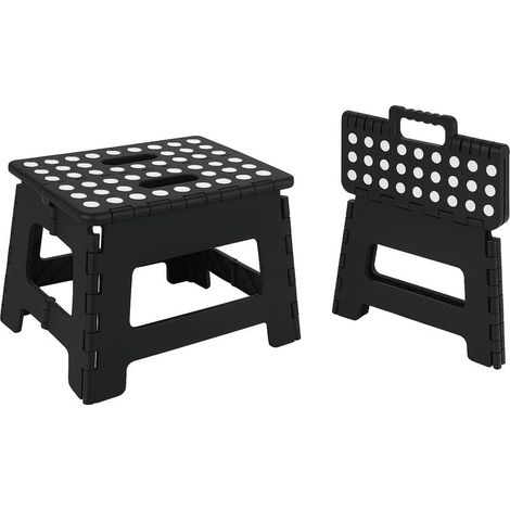 Marchepied pliable 22 cm - Robuste et pliable avec surfaces antidérapantes - Facile à transporter - Petit tabouret pliable - Idéal pour la salle de bain d'enfant, le camping, le pique-nique, la maison (1/5)