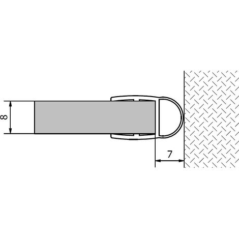 Joint acrylique verre/mur, longueur 2000mm pour verre 8mm