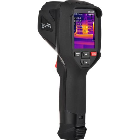 Caméra thermique infrarouge portable professionnelle 120x90, mise au point, écran LCD 2,4 pouces, rechargeable, testeur de température avec suivi automatique - 4℉752℉, carte mémoire 8 Go, 8 palettes. (1/5)