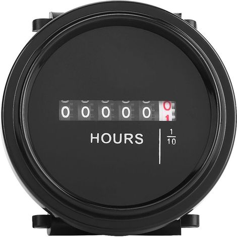 SJLERST Compteur horaire mécanique rond DC 8-80V, minuterie, pour moteur de bateau, camion de voiture (1/5)