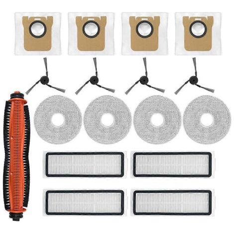 Pièces détachées pour aspirateur Xiaomi Mijia 5 PRO / OV21CN : brosse principale, brosse latérale, filtre HEPA, chiffon de nettoyage et sac à poussière