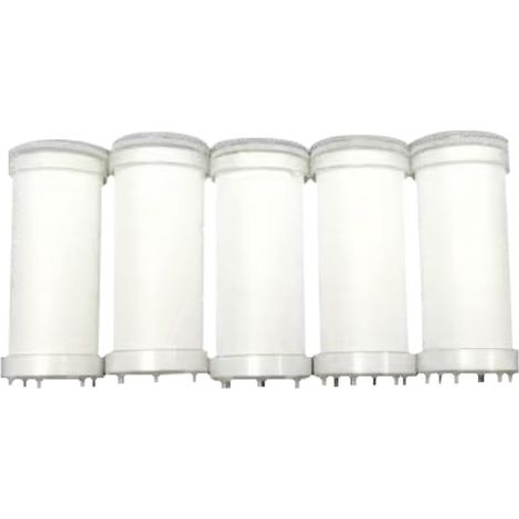 Lot de 5 filtres de rechange pour pommeau de douche - Filtre interchangeable et amovible - Cartouche de sédiments d'eau d'adsorption - Filtre en coton PP pour douchette à main (1/5)