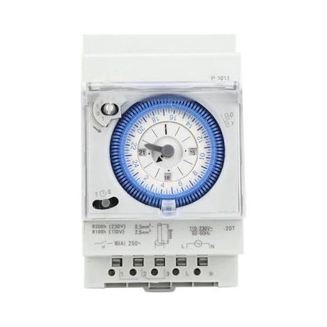 Horloge Piscine Mécanique 16A 250V Programmateur Piscine Horloge Chauffe Eau 15 Minutes 24 Heures pour Hogar, Cocina, Interior, Exterior Iluminación Exterior (1/5)