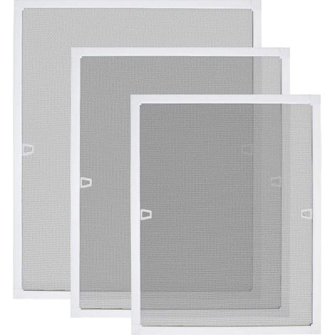Moustiquaire pour Fenêtre avec cadre en aluminium 120 x 140 cm - Blanc - fenêtre Moustiquaire sans perçage ni vis NAIZY