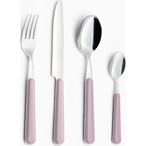 Servizio Set di Posate 24 pezzi in Acciaio Inox Eme Brio Rosa 14