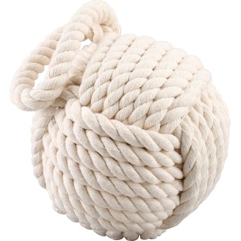 1 Pcs Heavy Duty Nautical Knot Door Stopper Cream(Beige) (1/5)