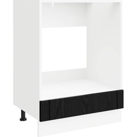 Maison Exclusive - Mueble de horno LUCCA Roble Negro 60 x 46 x 81