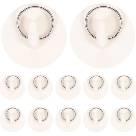 16 bouchons de lavabo, 27-35 mm, caoutchouc, blanc, pour bonde (1/5)