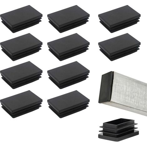 16 Stück 60x40 mm Lamellen-Endkappen für Vierkantrohre, PE-Kunststoff-Endkappen, Stuhlbein-Endkappen, Vierkantrohr-Endkappen für Metallrohre, Stühle, Sofas, Tische und Regale (1/5)