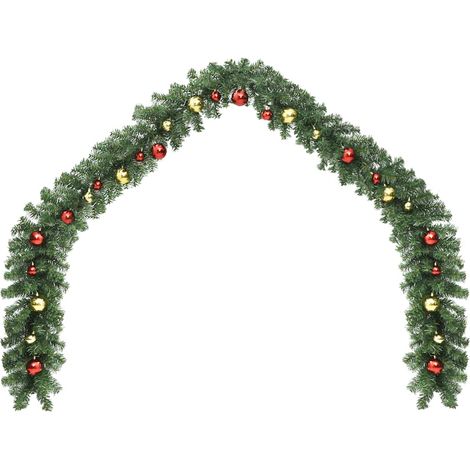 vidaXL Guirnalda de Navidad decorada con bolas 5 m (1/2)
