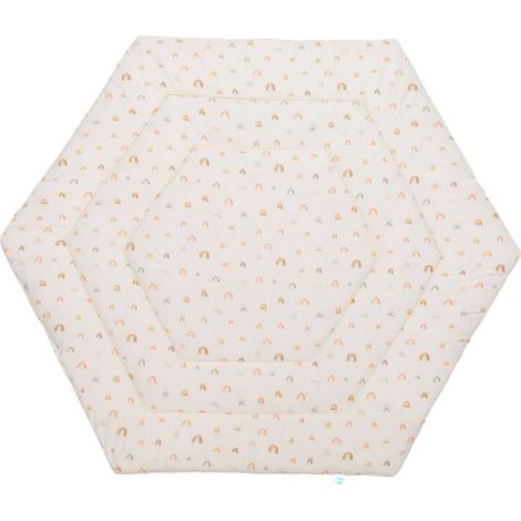 [GEBRAUCHT] B-Ware Fillikid Krabbeldecke Spieldecke Rainbow Beige extra weich aufregendes Design (1/2)